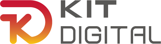 Logo del Kit Digital con una K roja y texto en negro y gris