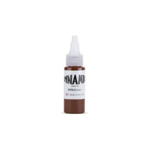 Tinta Dynamic.Co Brown 1oz marrón medio para tatuajes artísticos