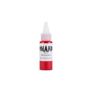 Tinta Dynamic.Co Fire Red 1oz rojo fuego brillante para tatuajes artísticos